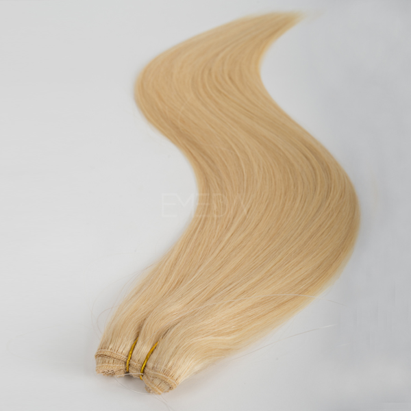 Indian virgin cllip in blonde straight hair extension CX040